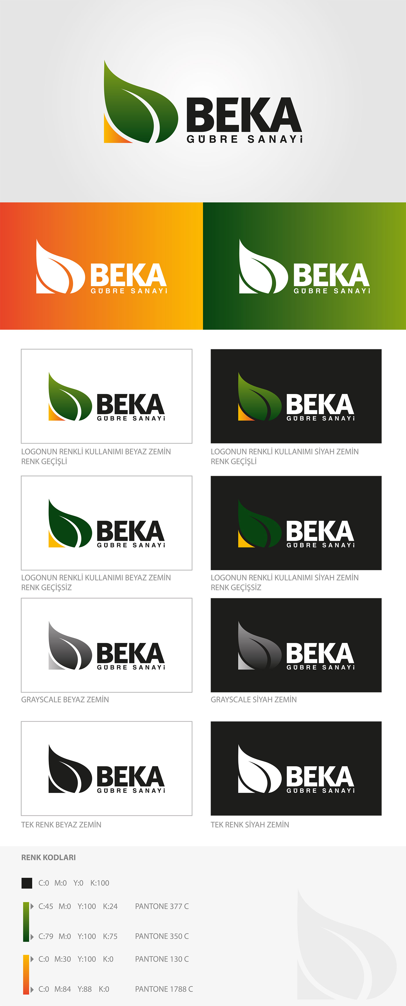 Beka Gübre logo kullanım klavuzu